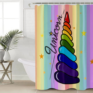 Rainbow Horn SWYL0012 Shower Curtain