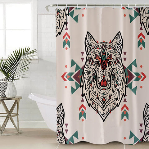 Image of Tribal Wolf SWYL0022 Shower Curtain