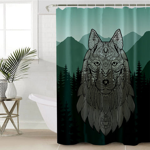 Image of Lion Wolf SWYL0024 Shower Curtain