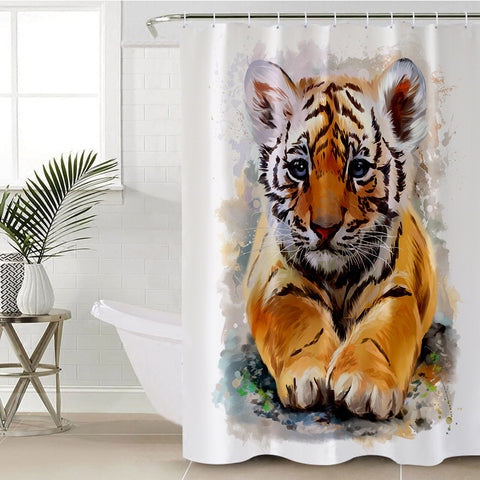 Image of Tiger Cub SWYL0030 Shower Curtain