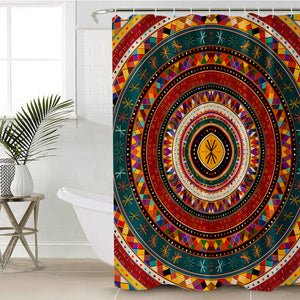 Concentric Rings SWYL0036 Shower Curtain