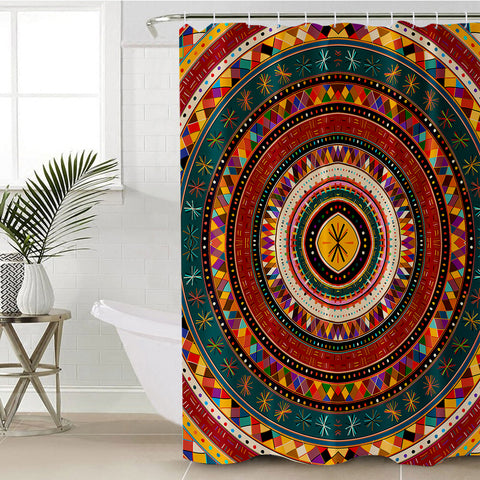 Image of Concentric Rings SWYL0036 Shower Curtain