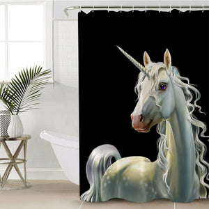 White Unicorn SWYL0037 Shower Curtain