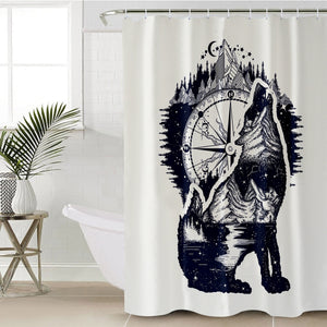 Feral Compass SWYL0041 Shower Curtain