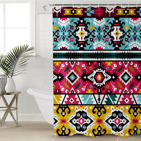 Image of Line Aztec Decoration SWYL0045 Shower Curtain