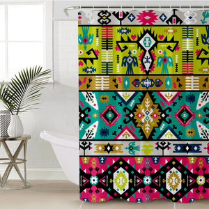 African Line Decoration SWYL0048 Shower Curtain