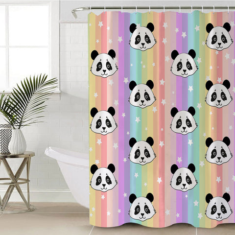 Image of Rainbow Panda SWYL0057 Shower Curtain