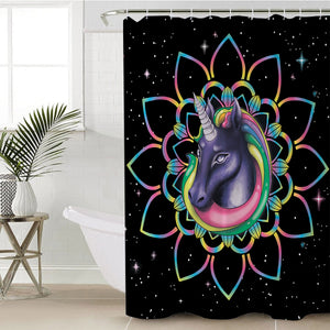 Rare Black Unicorn SWYL0064 Shower Curtain