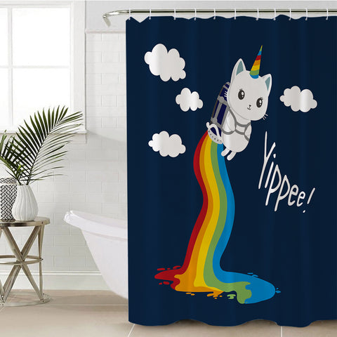 Image of Yippee Cat SWYL0066 Shower Curtain