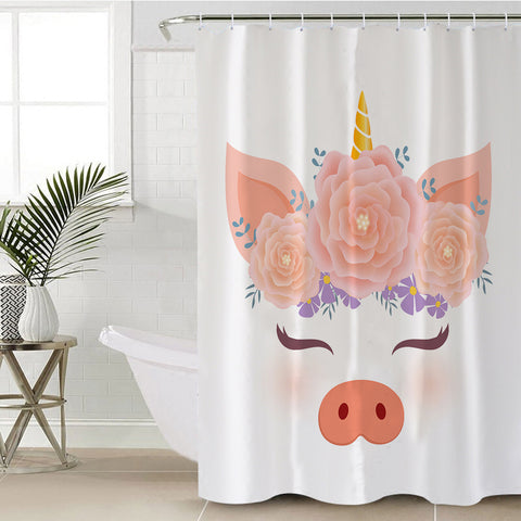 Image of Pretty Unipig SWYL0073 Shower Curtain