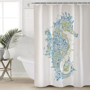 Stylized Seahorse SWYL0079 Shower Curtain