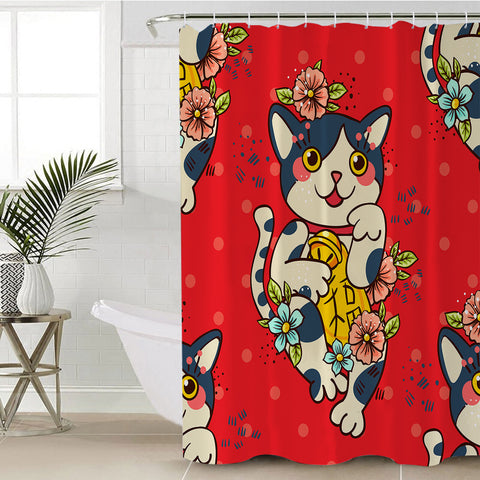 Image of Calling Cat SWYL0087 Shower Curtain