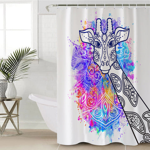 Image of Stylized Giraffe SWYL0088 Shower Curtain