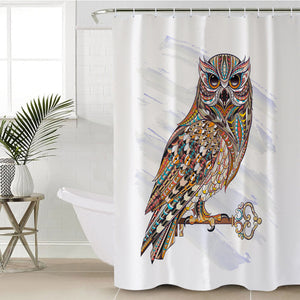 Stylized Owl SWYL0091 Shower Curtain