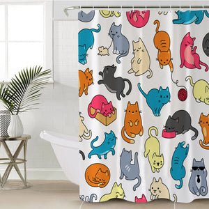 Colorful Kitty SWYL0093 Shower Curtain