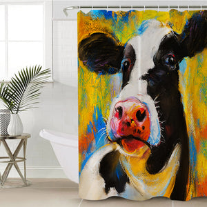 Oil Painted Cow SWYL0095 Shower Curtain