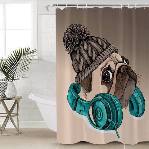 Image of Cool Pug SWYL0296 Shower Curtain