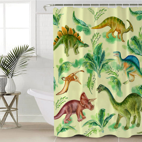 Image of Dino Themed SWYL0313 Shower Curtain