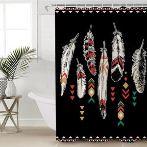 Feathers SWYL0448 Shower Curtain