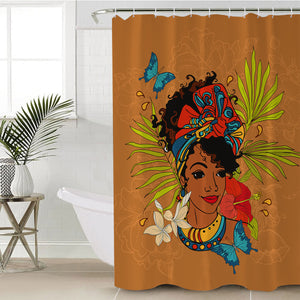 African Beauty SWYL0450 Shower Curtain