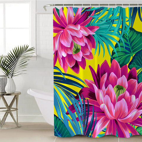 Image of Tropical Water Lilies SWYL0457 Shower Curtain