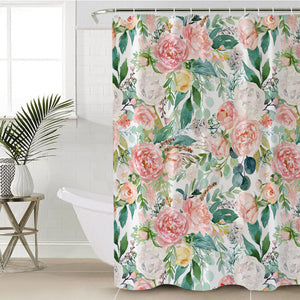 Lush Roses SWYL0459 Shower Curtain