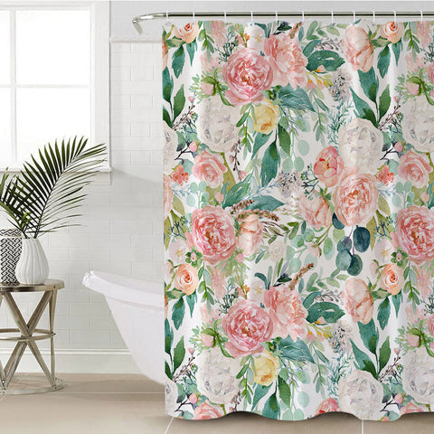 Image of Lush Roses SWYL0459 Shower Curtain