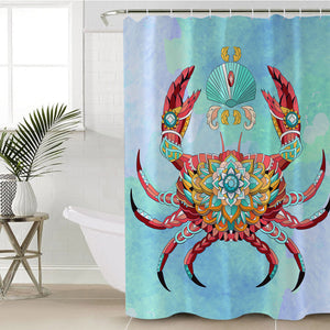 Stylized Crab SWYL0462 Shower Curtain