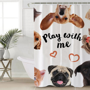 Play With Me Puppies SWYL0483 Shower Curtain