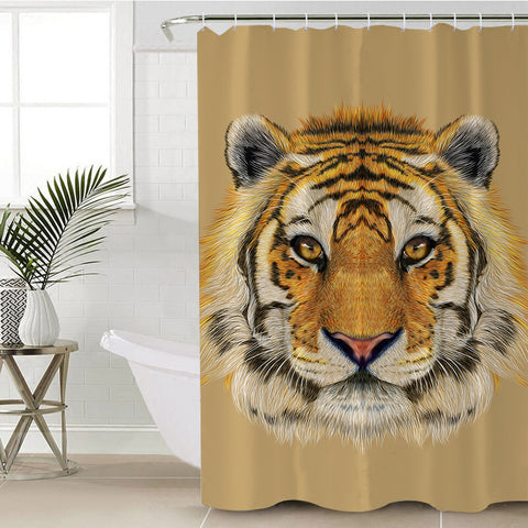 Image of Tiger Mugshot SWYL0484 Shower Curtain