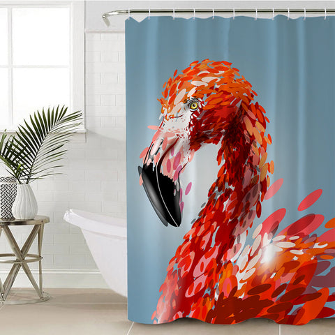 Image of Flamingo Art SWYL0491 Shower Curtain