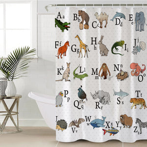 Slavic Animal Alphabet SWYL0494 Shower Curtain