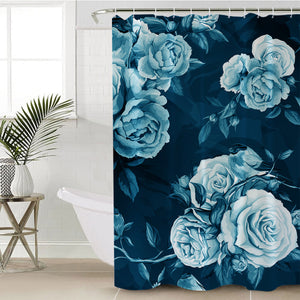 Ghostly Roses SWYL0503 Shower Curtain