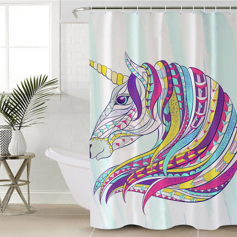 Image of Stylized Unicorn SWYL0506 Shower Curtain