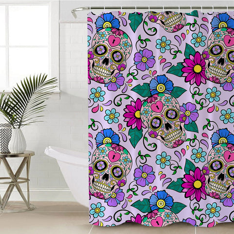 Image of Gaudy Skull SWYL0519 Shower Curtain