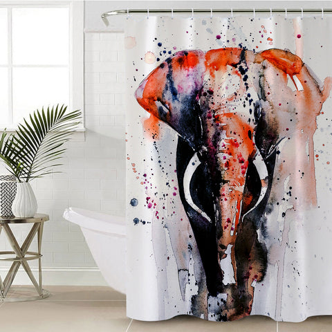 Image of Watercolored Elephant SWYL0522 Shower Curtain