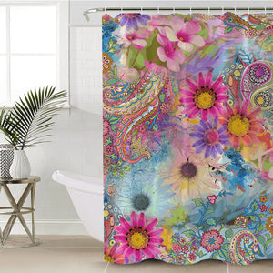 Exotic Floral Stream SWYL0524 Shower Curtain