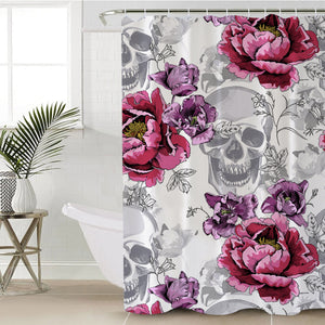 Floral Skull SWYL0527 Shower Curtain