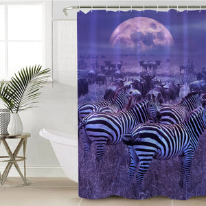 Purplish Savannah Sunset SWYL0533 Shower Curtain