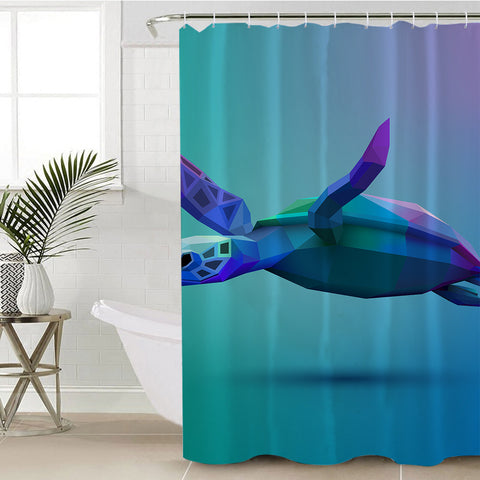 Image of 3D Turtle SWYL0538 Shower Curtain