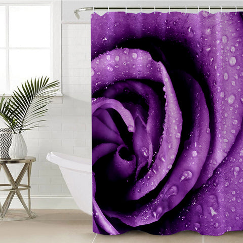 Image of 3D Purple Rose SWYL0625 Shower Curtain