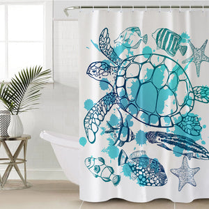 Sea Turtle SWYL0637 Shower Curtain