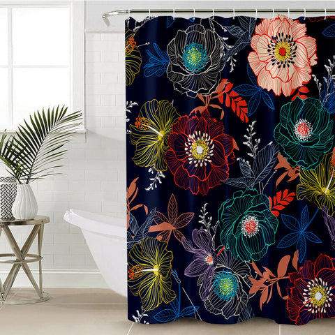 Image of Night-glow Garden SWYL0643 Shower Curtain