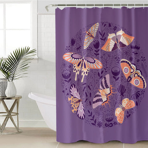 Image of Moth Collection SWYL0644 Shower Curtain