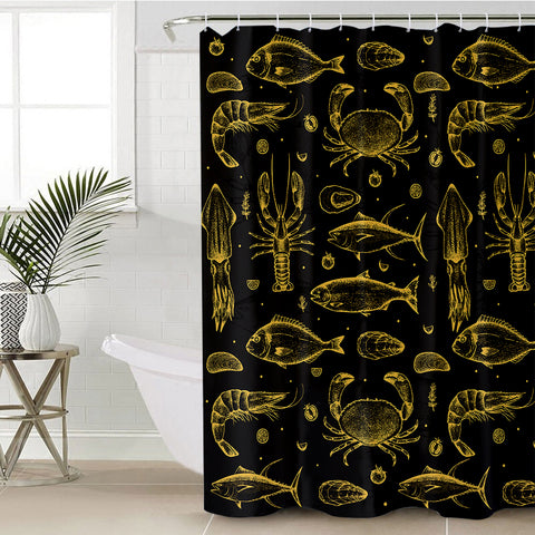 Image of Seafood SWYL0646Shower Curtain