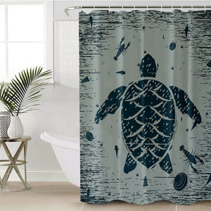 Turtle Impression SWYL0647 Shower Curtain