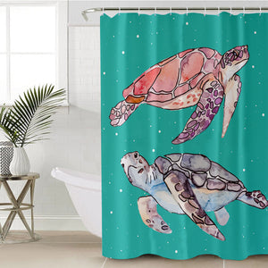 Turtle Couple SWYL0653 Shower Curtain