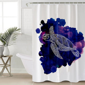 Diving Turtle SWYL0667 Shower Curtain