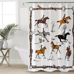 Horse Riders SWYL0673 Shower Curtain