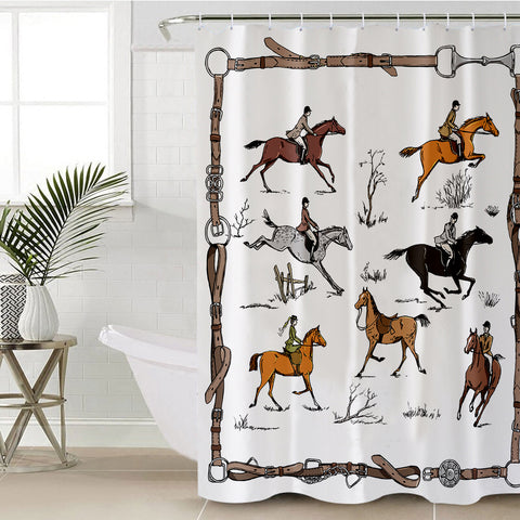 Image of Horse Riders SWYL0673 Shower Curtain